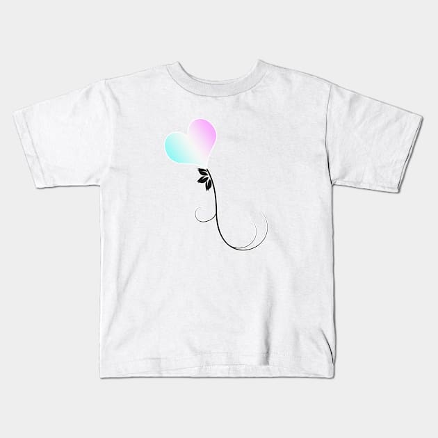 Trans Pride Flower Kids T-Shirt by safetyheart